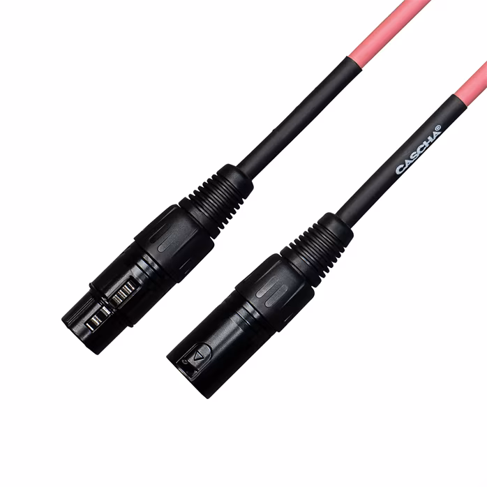 Cascha Standard Line Mic Cable Pink 2m - Mikrofonkabel