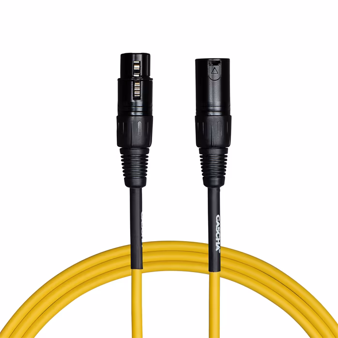 Cascha Standard Line Mic Cable Yellow 2m - Mikrofonkabel