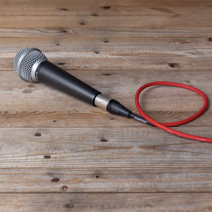 Cascha Advanced Line Mic Cable Red 3m - Mikrofonkabel