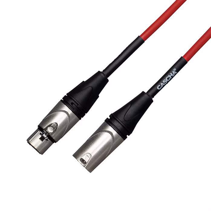 Cascha Advanced Line Mic Cable Red 9m - Mikrofonkabel