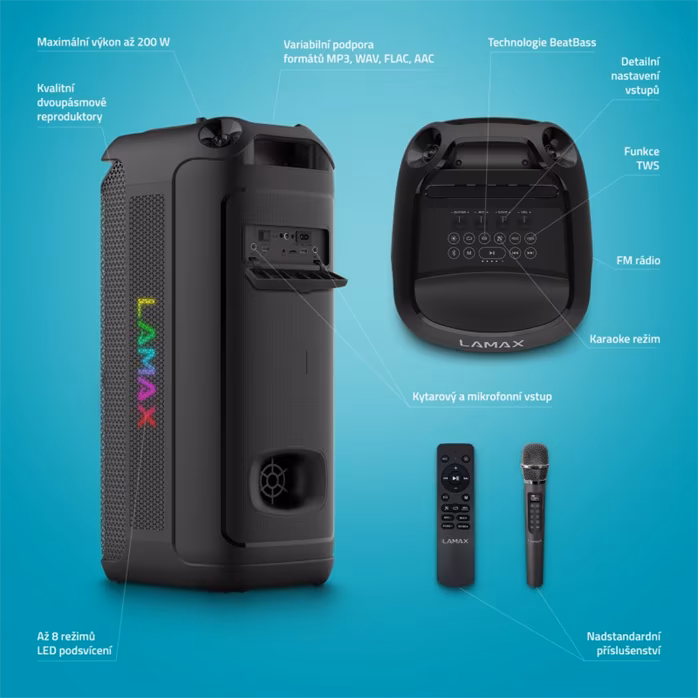 LAMAX PartyKing1 Max - Mobiler Wireless Lautsprecher