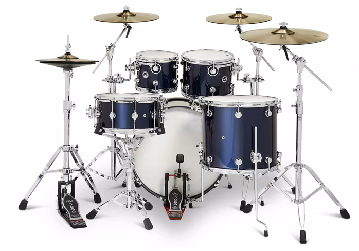 DWe 5-Piece Midnight Blue Metallic Lacquer Kit - Elektroakustisches Schlagzeug