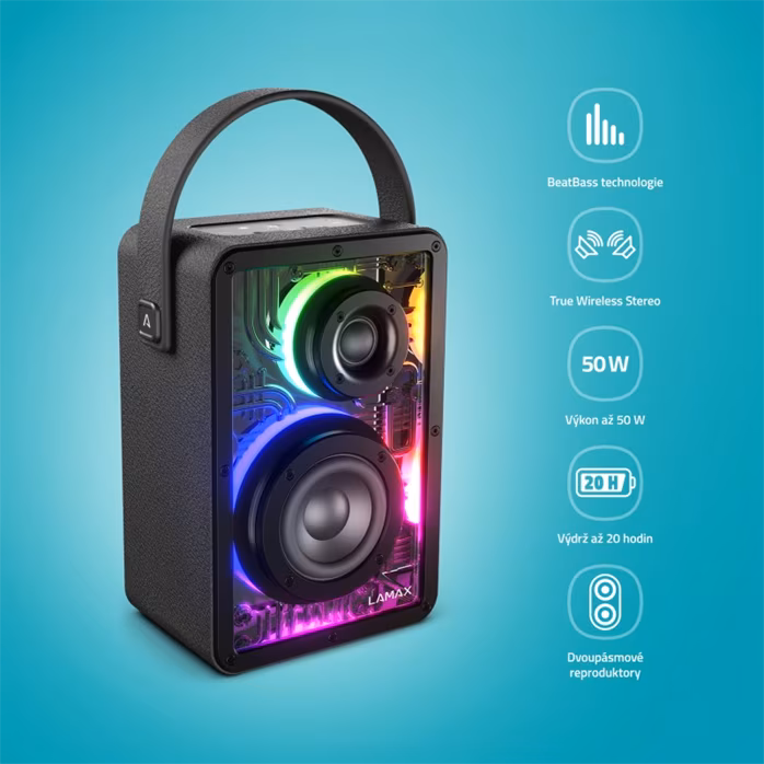 LAMAX CyberWave1 - Mobiler Wireless Lautsprecher