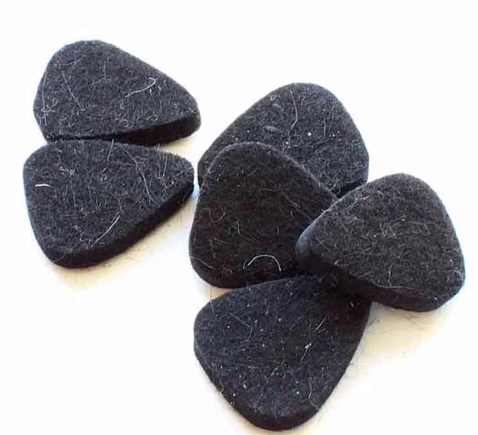 Timber Tones Felt Tones Mini Black Wool Felt 4-Pack - Plektren