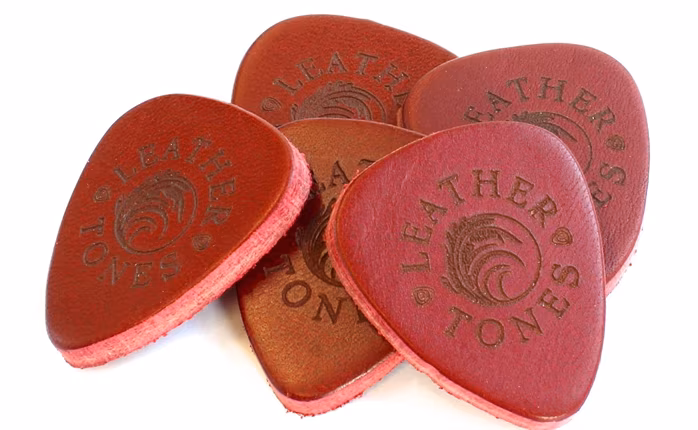 Timber Tones Leather Tones Cognac Leather 4-Pack - Plektren
