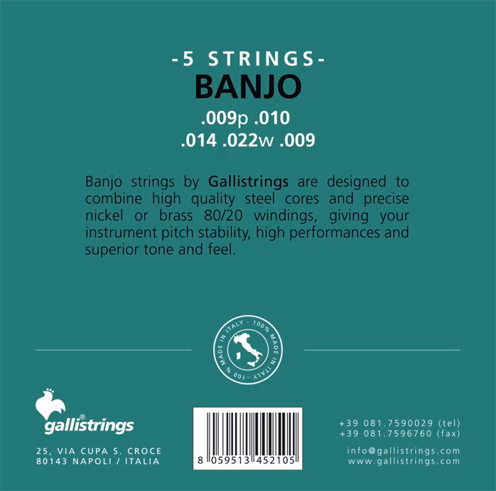 Galli G210 - Saiten für fünfsaitiges Banjo