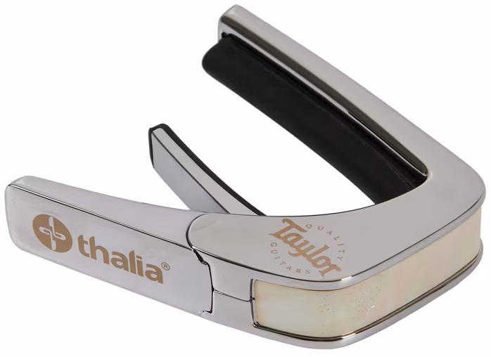 Thalia Taylor White Pearl Black Logo Chrome - Kapodaster