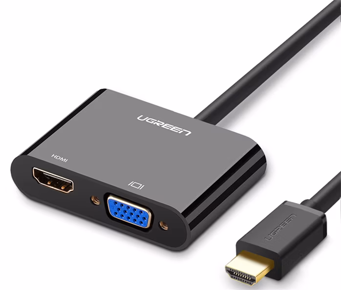 Ugreen 40744 HDMI to VGA + HDMI Converter - Konverter