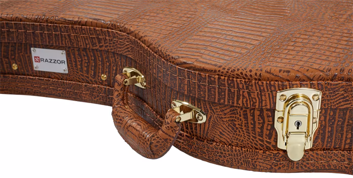 Razzor Woodline Shaped Electric Guitar Crocodile - Koffer für E-Gitarre