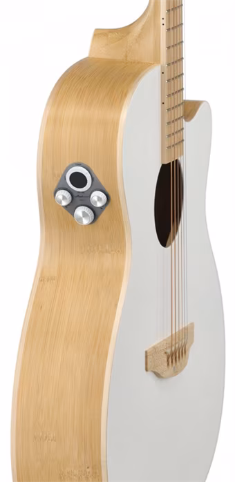 Applause Jump Bamboo OMce White Canvas - Elektroakustische Gitarre