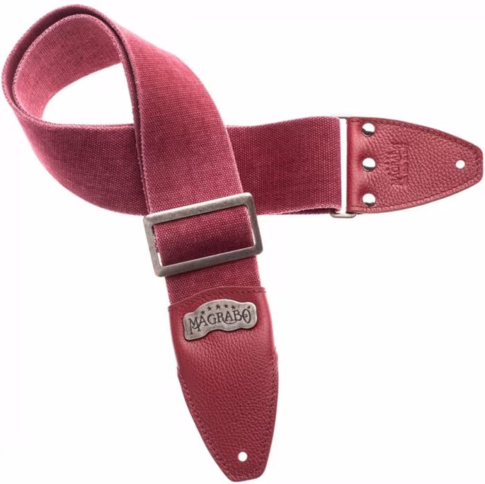 Magrabò Stripe SS Cotton Washed Bordeaux / Bordeaux 8 cm - Gitarrengurt
