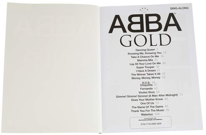 MS ABBA: Gold - Greatest Hits Singalong PVG (Book and 2 CDs) Songbuch