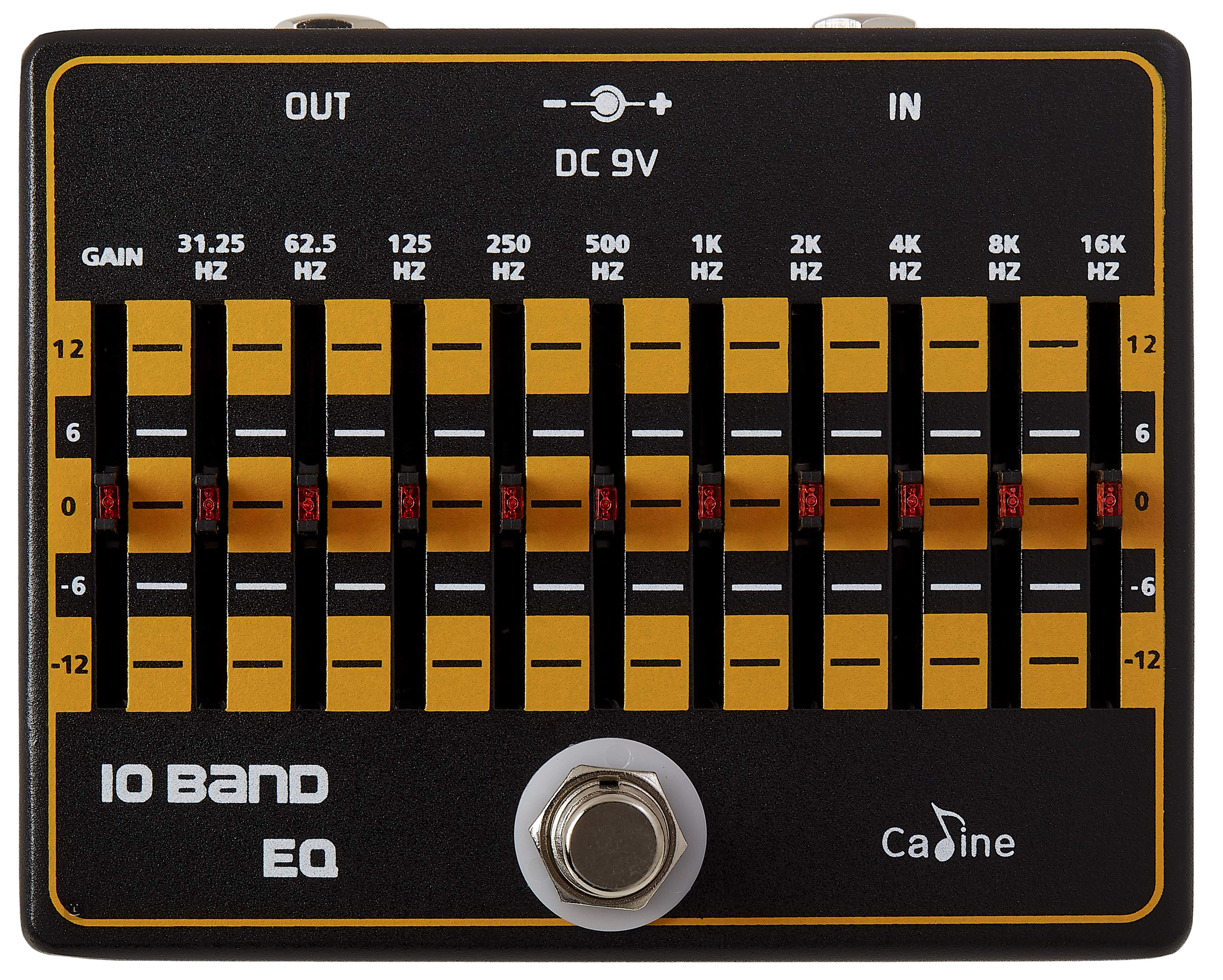 Caline CP-24 : Pédale D'égalisation 10 Bandes Pour Guitare - Large Spectre 31Hz-16kHz