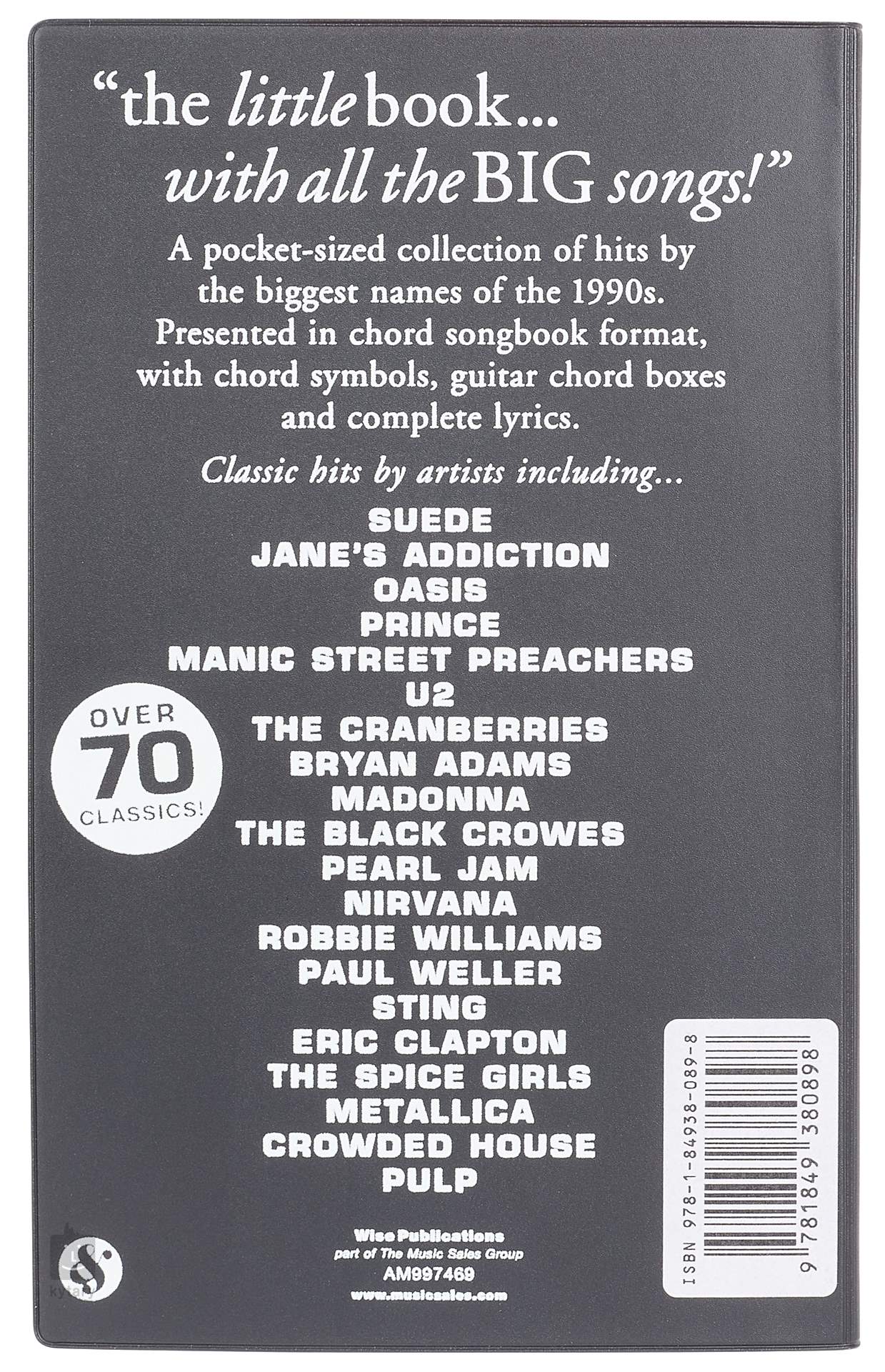 Gitarre The Little Black Book Of '90s Greatest Hits Songbook für Gesang 