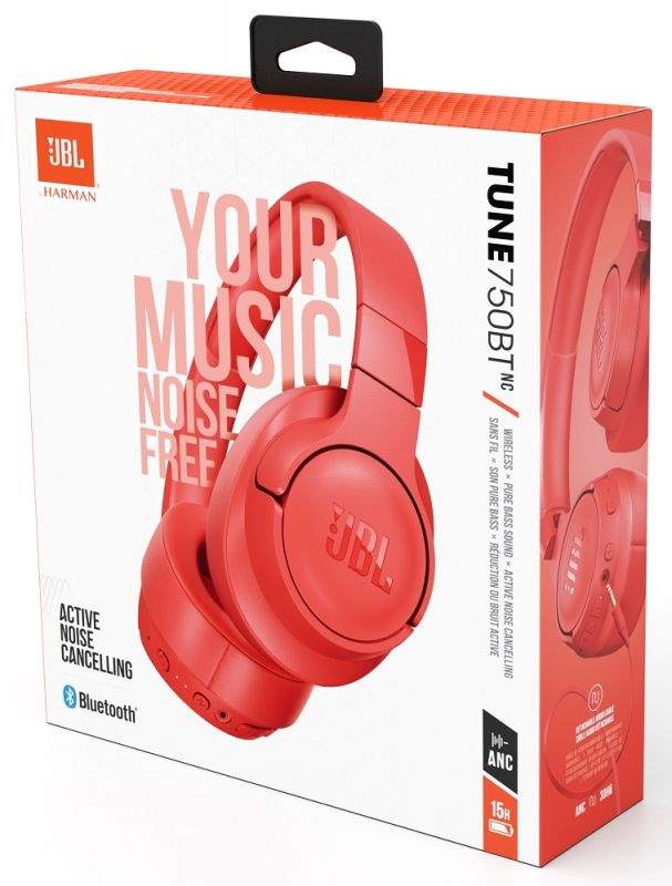 Jbl Tune 750btnc Red Headphones