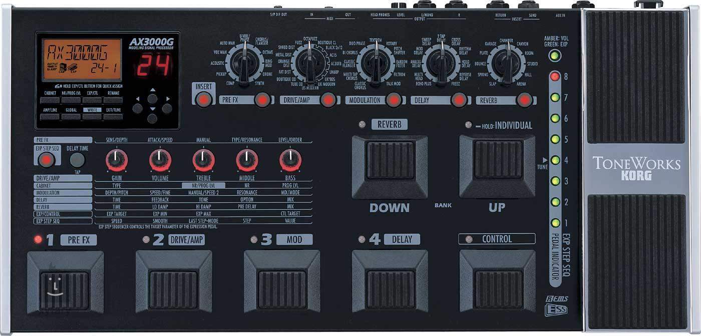 guitar effect patches for the korg ax3000g settings