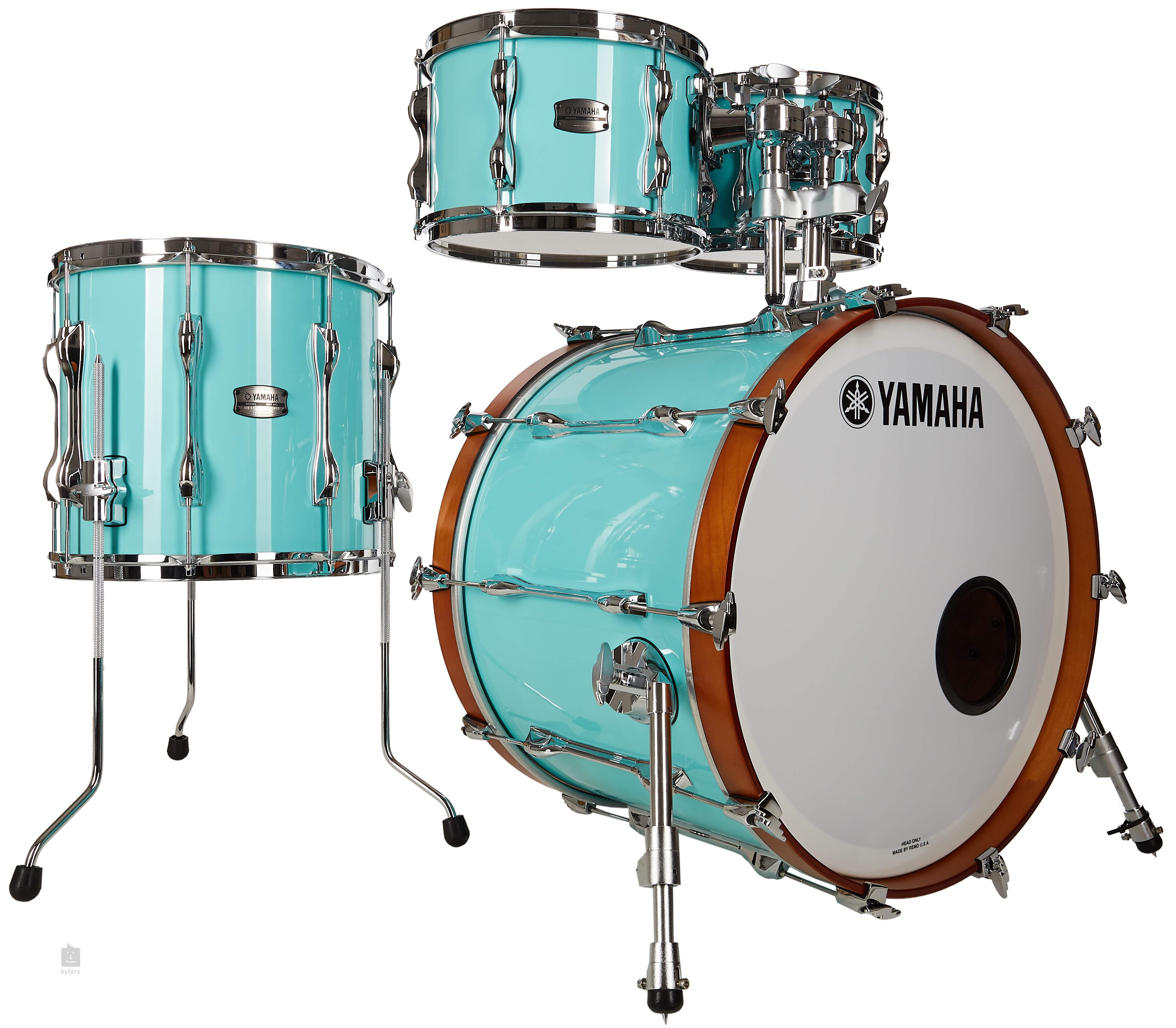 YAMAHA Recording Custom Surf Green Fusion Set Drum Kit YAMAHA Recording Custom Surf Green Fusion Set Drum Kit