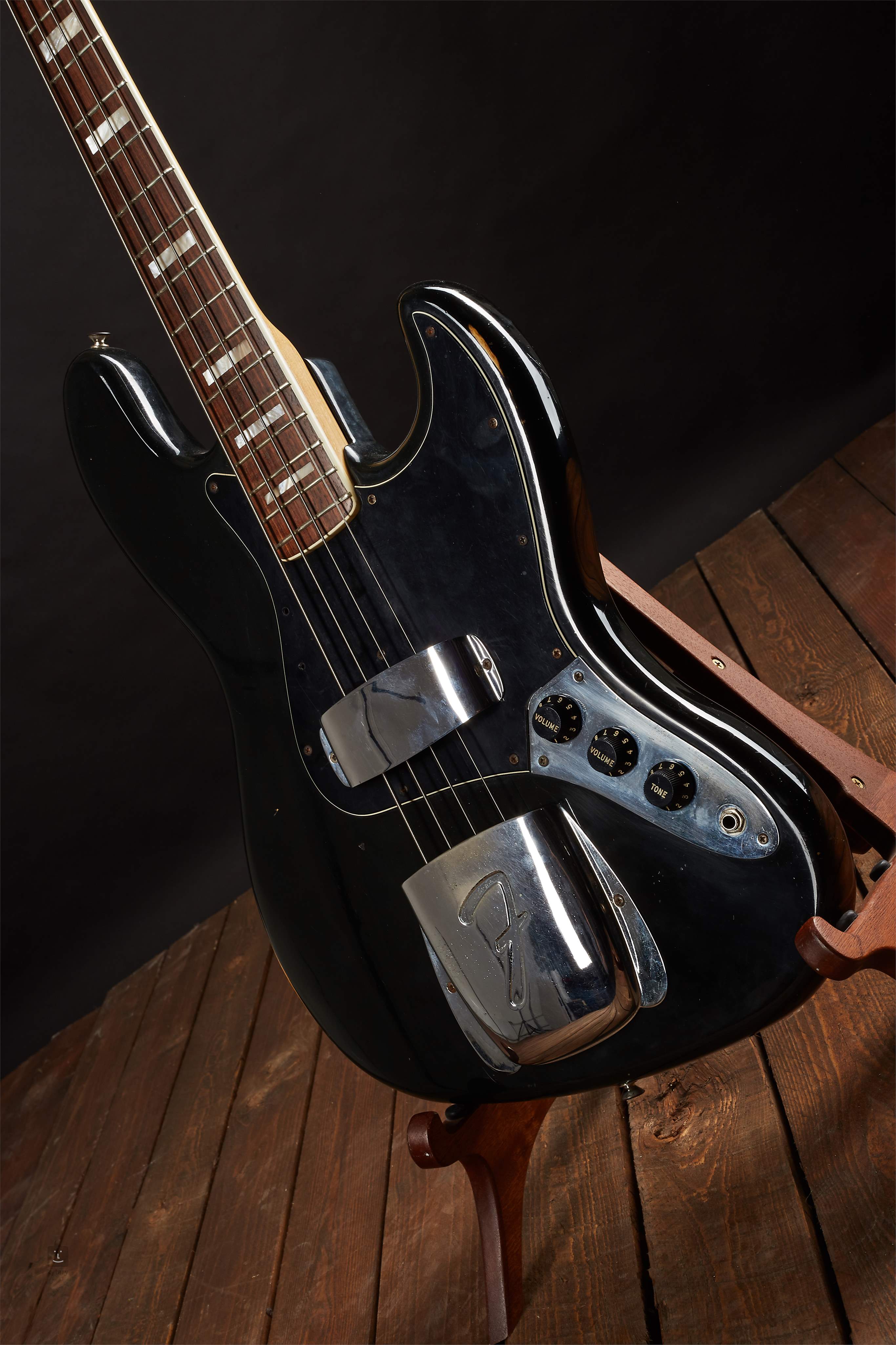 Fender 1980 Jazz Bass Black Electric Bass Guitar