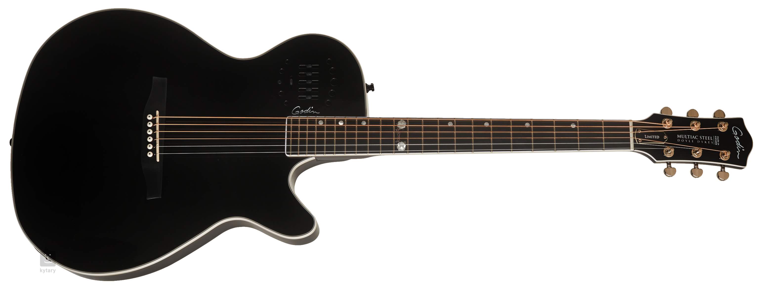 Godin Multiac Steel Doyle Dykes Signature Edition Black Hg Electro Acoustic Hybrid Guitar
