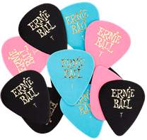 ERNIE BALL 9176 Cellulose Picks Thin Assorted 12-Pack