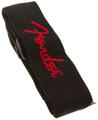 2" Black Poly Strap with Red Logo
