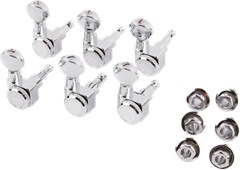 Locking Tuning Machines, Vintage Buttons, Polished Chrome