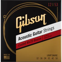 Coated 80/20 Bronze Acoustic Guitar Strings Light