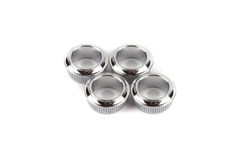 Bass Tuning Machine Bushings- Standard/Deluxe Series (Mexico), Chrome