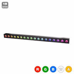 Flash LED WASHER 18x5W RGBWA 5in1 18 SECTIONS - LED lišta