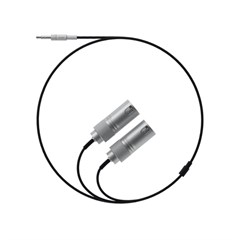 field audio cable 3.5mm to 2 x XLR (plug)