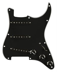 Pre-Wired Strat Pickguard, Pure Vintage '59 w/RWRP Middle, Black 11 Hole PG