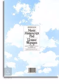 MS Woodstock Music Manuscript Paper: 12 Stave - 96 pages (A4) - 
