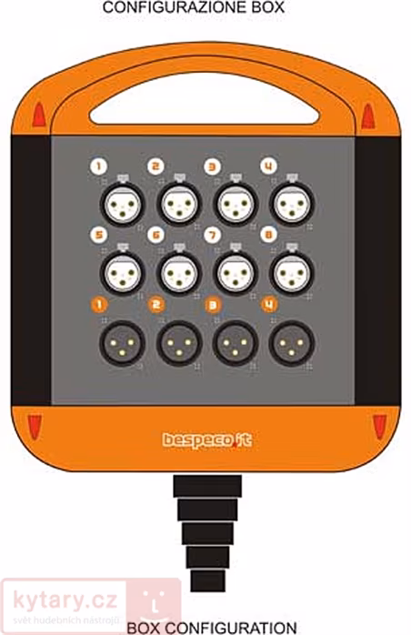 Bespeco XTRA804L10 - Multipárový kabel