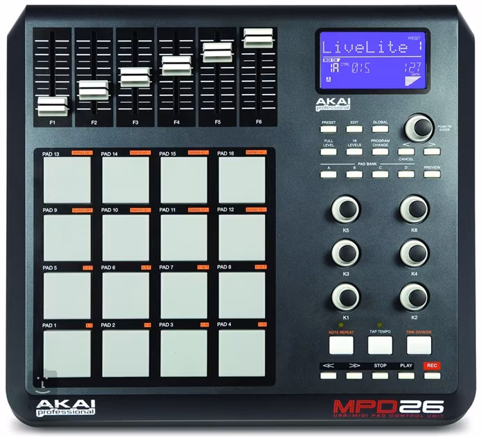 Akai MPD 26 - USB/MIDI kontroler