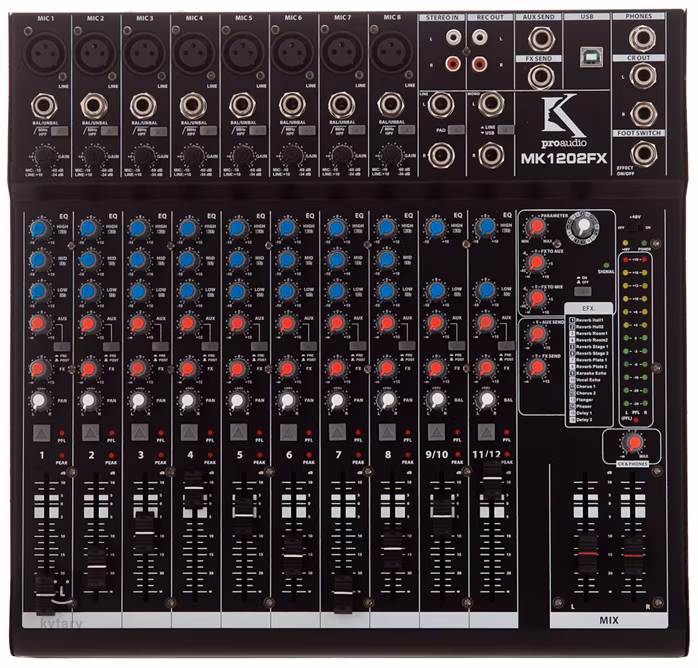 Kaifat MK1202FX (použité) - Analogový mixážní pult