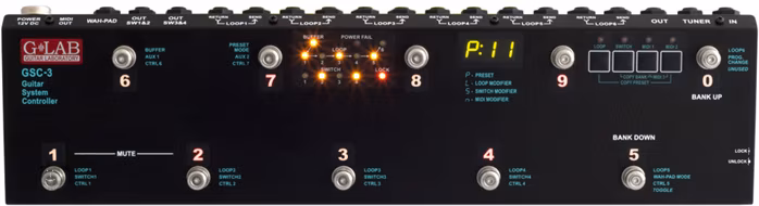 G-Lab Guitar System Controller GSC-3 - Speciální nožní přepínač