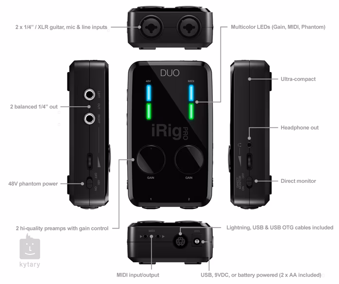 IK Multimedia iRig PRO Duo - Kytarový převodník