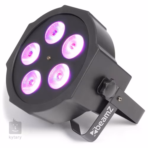 BeamZ LED FlatPAR reflektor, 5x 8W Quad LEDs DMX - LED reflektor