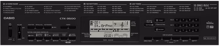 Casio CTK-3500 - Klávesy s dynamikou úhozu
