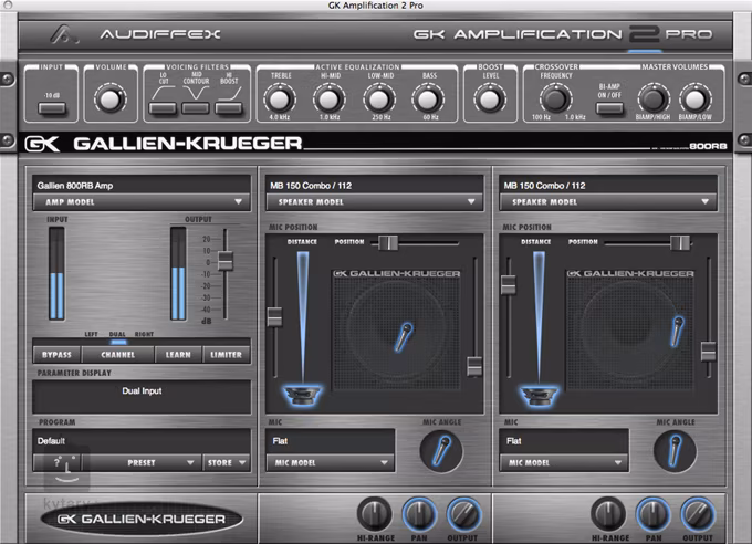 Audiffex GK Amplification Pro - Software