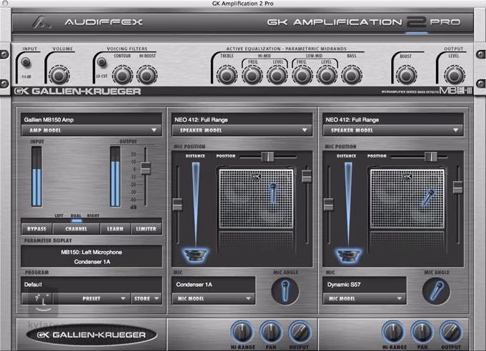 Audiffex GK Amplification Pro - Software