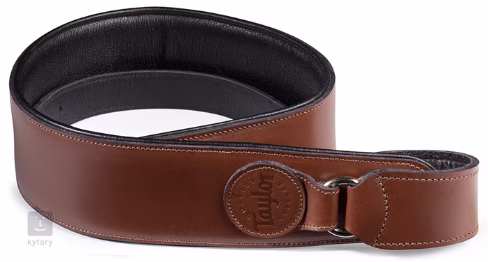 Taylor Badge Guitar Strap Brown - Kytarový popruh