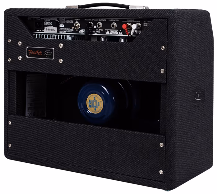Fender 68 Princeton Reverb Black & Blue Limited Edition - Kytarové lampové kombo