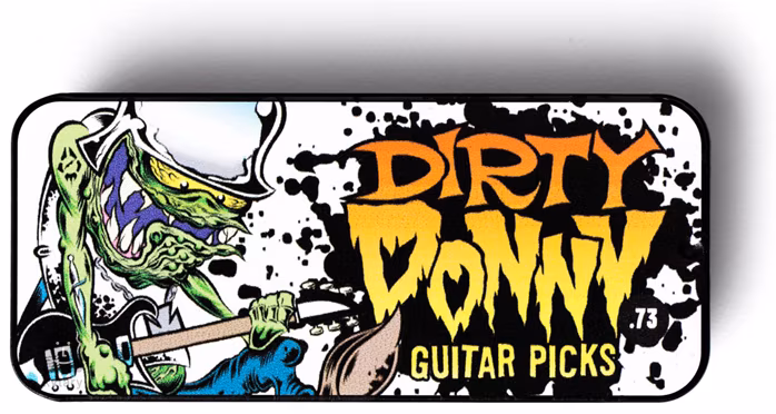 Dunlop Dirty Donny Blackline Art Pick Tin 0.73 - Signature trsátka