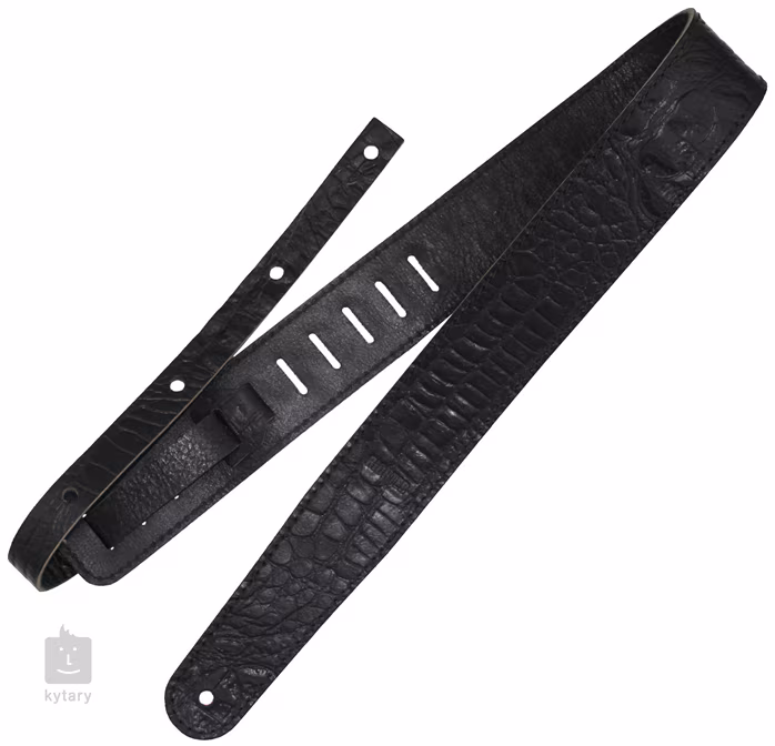 Richter Raw II Contour Croc Black - Kytarový popruh