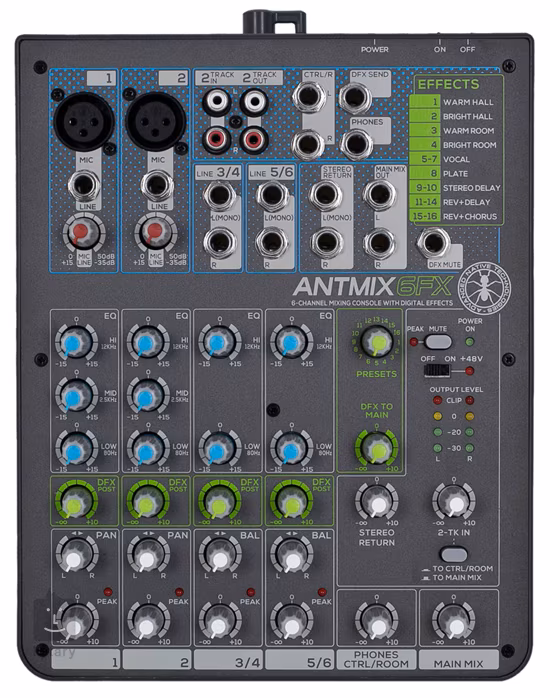 Ant ANTMIX 6FX - Analogový mixážní pult