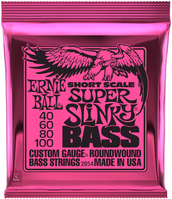 Ernie Ball 2854 Super Slinky Nickel Wound Short Scale Electric Bass 40-100 (rozbalené) - Struny pro baskytaru