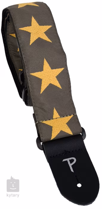 Perri's Leathers 7070 Jacquard Gold Stars - Kytarový popruh
