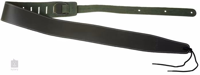 Fender Broken-In Leather Strap Green - Kytarový popruh