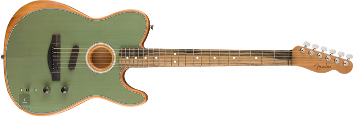 Fender American Acoustasonic Telecaster Surf Green  - Elektroakustická hybridní kytara